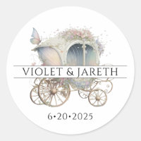 verzauberter Hochzeitsaufkleber