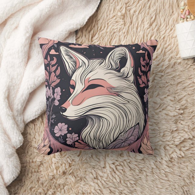 Verzauberter Holzfuchs D18 Kissen (Decke)