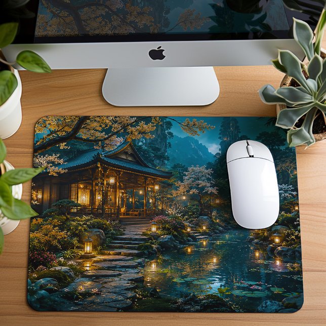 Verzauberter japanischer Zen-Garten Mousepad (Von Creator hochgeladen)