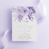 Verzauberter Lila Rose Hochzeitsilber