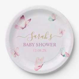 Verzauberter Lila Schmetterling Pappteller