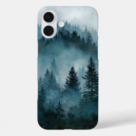 Verzauberter Mitternachtsblauer Wald iPhone 16 Plus Hülle