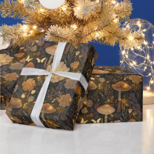 Verzauberter Nachtgarten Leuchtender Pilz Schmette Geschenkpapier