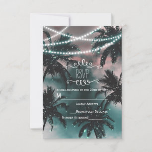 Verzauberter Nachthimmel Abend Strandlichter RSVP Karte