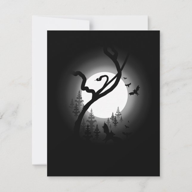 verzauberter Nachtwald Einladung (Rückseite)