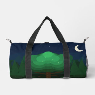Verzauberter Nachtwald-Reisetasche Mondbeschiene Duffle Bag