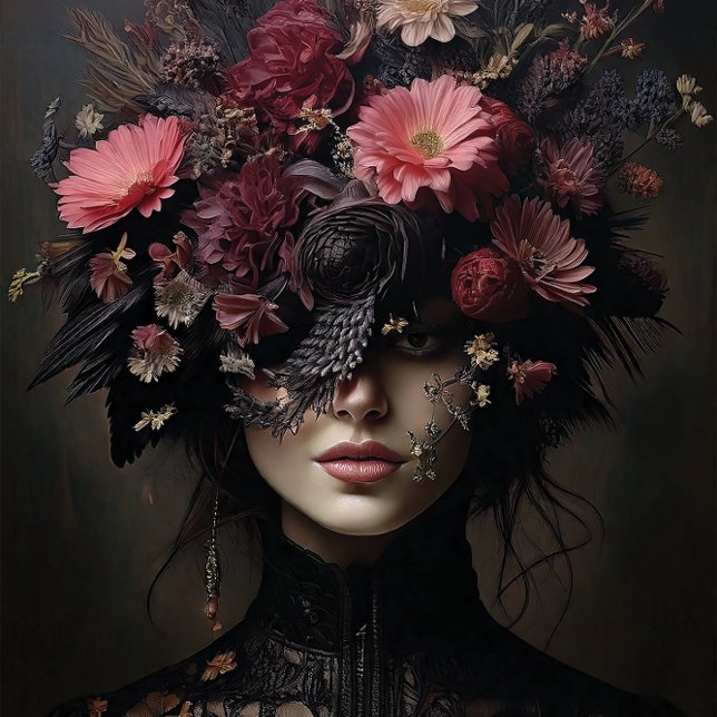 Verzauberter Noir - Gothic Blume Decoupage Seidenpapier (Von Creator hochgeladen)