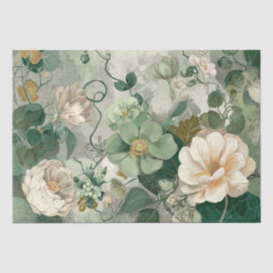 Verzauberter Nouveau-Garten Botanisches Seidenpapi Seidenpapier