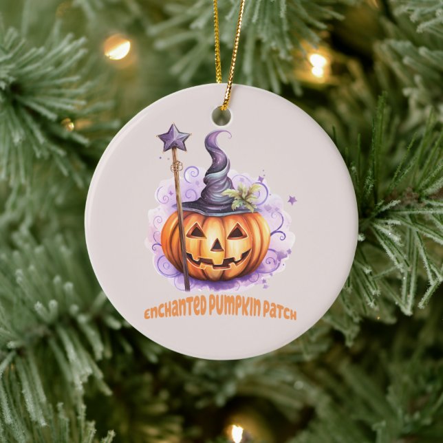 Verzauberter Pumpkin-Patch Keramik Ornament (Baum)