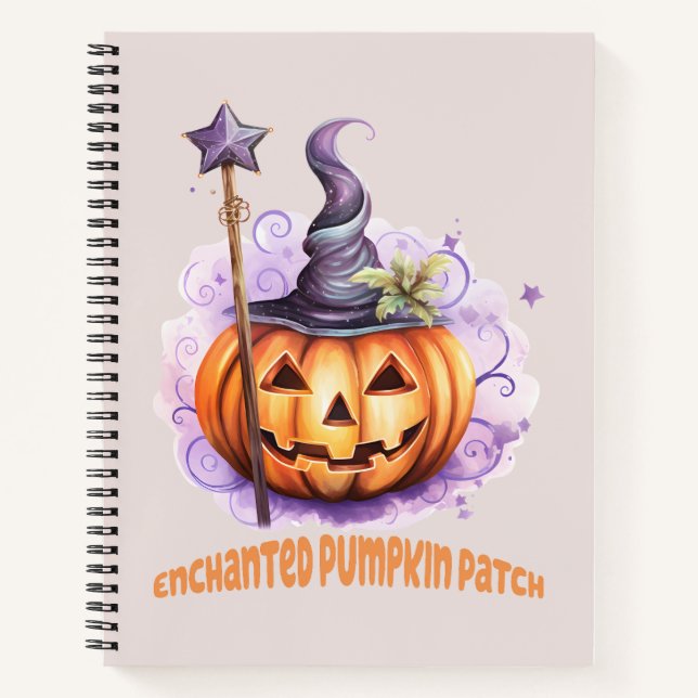 Verzauberter Pumpkin-Patch Notizbuch (Vorderseite)