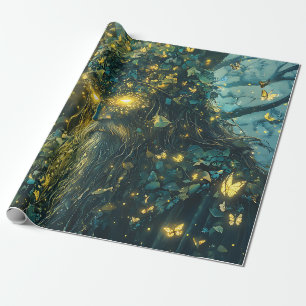 Verzauberter Schmetterlingswald Göttin (8) Geschenkpapier