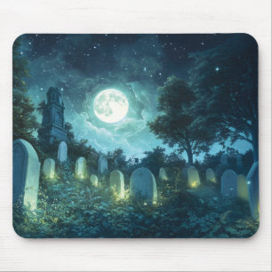 Verzauberter spukhafter Friedhof Mousepad