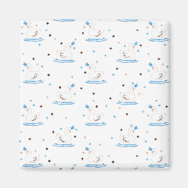 Verzauberter Swan Lake Fairy Tale Crowned Swan Magnet