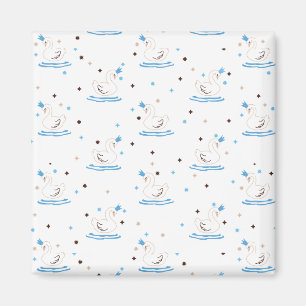 Verzauberter Swan Lake Fairy Tale Crowned Swan Magnet