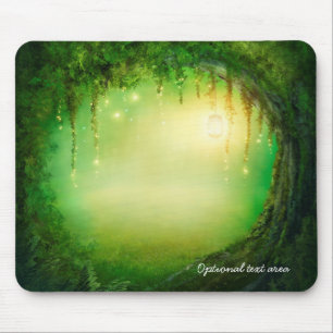 Verzauberter traumhafter Wald & Lichter Rustikaler Mousepad