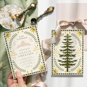 Verzauberter Wald Baby Shower Einladung