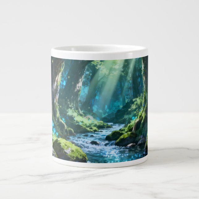 Verzauberter Wald Becher Jumbo-Tasse (Vorderseite)