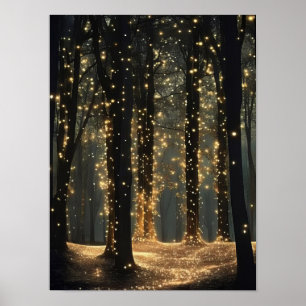 Verzauberter Wald Druck Moody Herbst Druck Herbst Poster