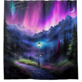 verzauberter Wald Duschvorhang