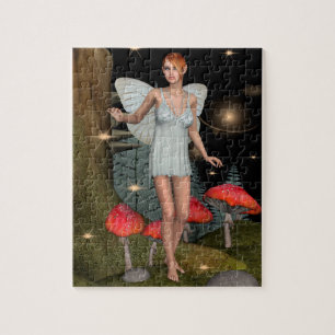 Verzauberter Wald Feenpilz Fantasy Kunst Puzzle
