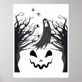 Verzauberter Wald-Geister-Aufkleber – Dunkle und g Poster