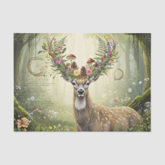 Verzauberter Wald - Kunsthandwerkliche Collage Tis Seidenpapier