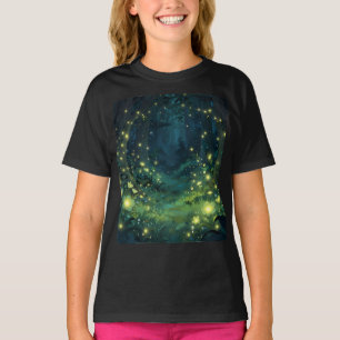 Verzauberter Wald Leuchten Magische Nacht T-Shirt