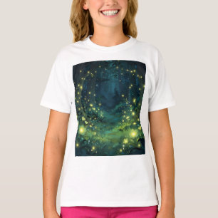 Verzauberter Wald Leuchten Magische Nacht T-Shirt
