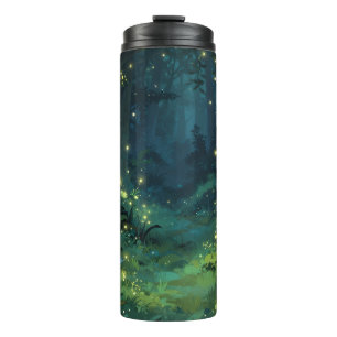 Verzauberter Wald - Magische Nacht Thermosbecher