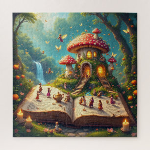Verzauberter Wald mit Feen Puzzle