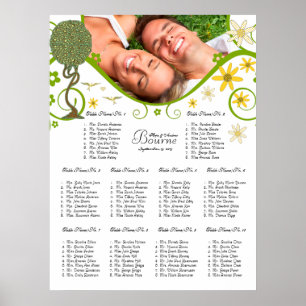 Verzauberter Wald Patchwork Blumen Fee Märchen Bau Poster