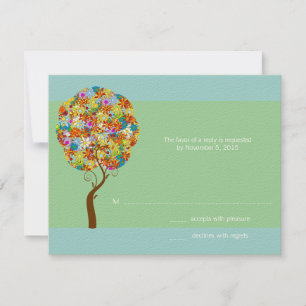 Verzauberter Wald Patchwork Blumenmärchenbaum RSVP Karte