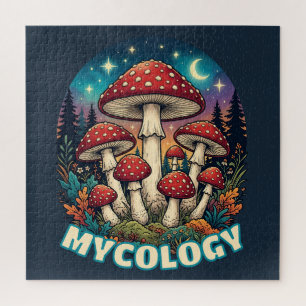 Verzauberter Wald Pilz Kunst Puzzle
