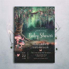 Verzauberter Wald Pilze Baby Shower Einladung