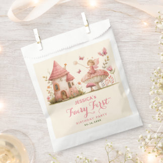 Verzauberter Wald Rosa Fee Erste Geburtstagsfeier Geschenktütchen