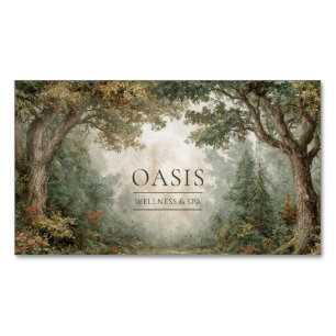 Verzauberter Wald Rustikale malerische Landschaft Magnetische Visitenkarte