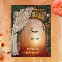 Verzauberter Wald Save-the-Date-Postkarte