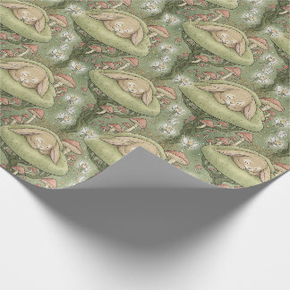 Verzauberter Wald schlafender Hase Geschenkpapier