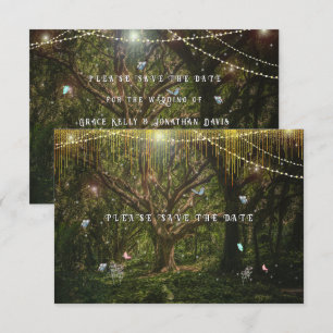 Verzauberter Wald Schmetterlinge Goldlichter Save The Date