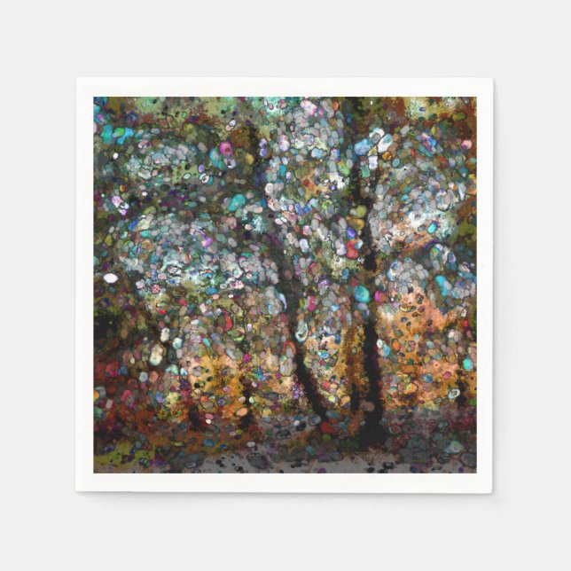 verzauberter Wald Serviette (Vorderseite)