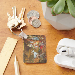 Verzauberter Wald von Künstler John Anster Fitzger Schlüsselanhänger