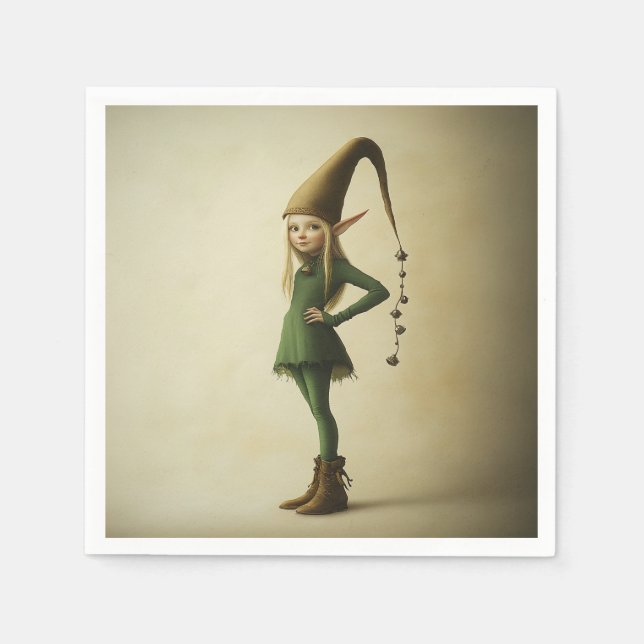 Verzauberter Waldelf Serviette (Vorderseite)