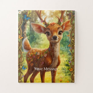 Verzauberter Waldhirsch Reh Wald Magisch Puzzle