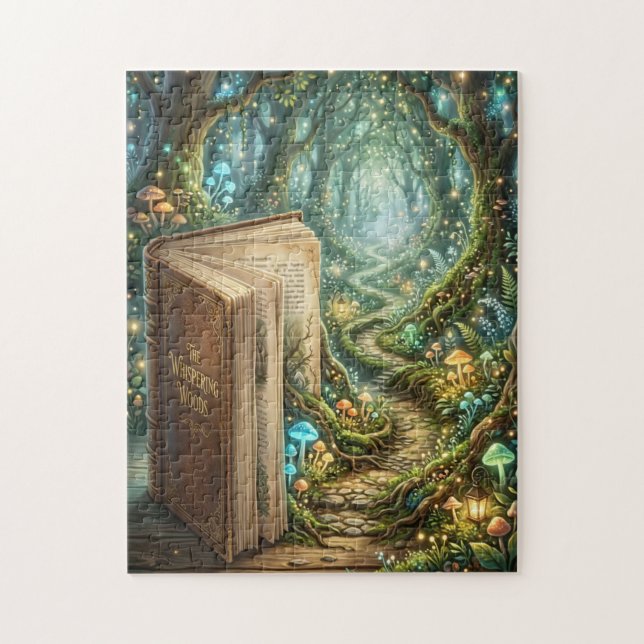 Verzauberter Waldpfad Puzzle (Vertikal)