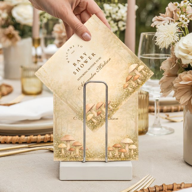 Verzauberter Waldpilz Baby Shower Serviette (Von Creator hochgeladen)