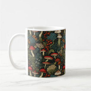 Verzauberter Waldpilz: Fantasievolles Pilzmuster Kaffeetasse