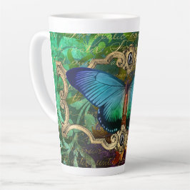 Verzauberter Waldschmetterling Latte-Tasse Milchtasse