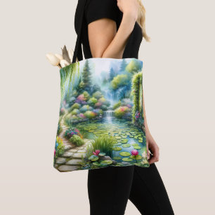 Verzauberter Wasserfallgarten-Lilienteich
