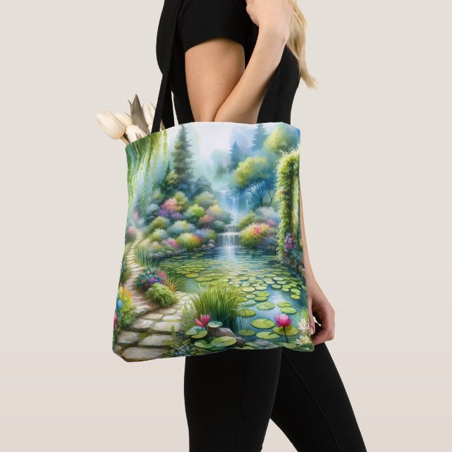 Verzauberter Wasserfallgarten-Lilienteich (Von Nahem)