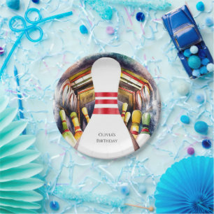 Verzauberter Wasserfarben - Custom Bowling zum Geb Pappteller
